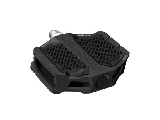 Shimano Pedal, Bysykkel, Aluminium, Sort, Chromoly Steel 4140 (CrMo), Plattformpedaler, 2 stykker