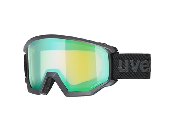 UVEX SKI EYEWEAR ATHLETIC FM BLACK MAT DL/FM GREEN-LGL S2 (S5505202330) - Uni