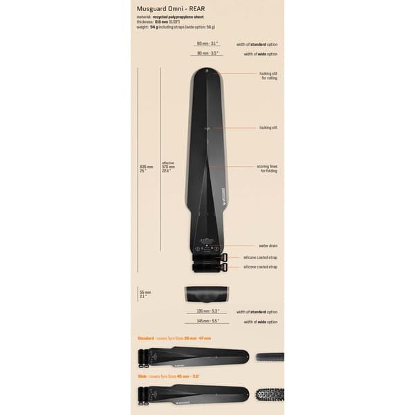 Musguard Omni Wide Skärmsats Orange 26-27.5-29´´