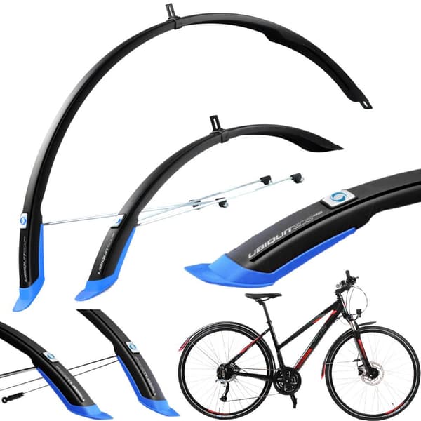 SIMPLA 28'' UBIQUIT cykelskærme til bycykler Fuld sort blå.