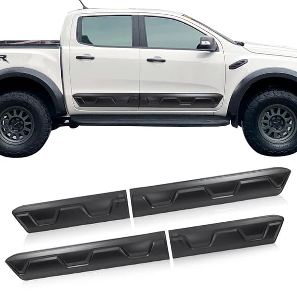 Ford Ranger Raptor Karrosseriklædning, Sidedør Molding Beskyttere, Kompatibel 2015-2022, Karrosseriklædning
