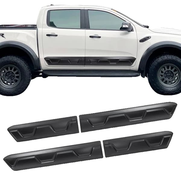 Ford Ranger Raptor Karrosseriklædning, Sidedør Molding Beskyttere, Kompatibel 2015-2022, Karrosseriklædning