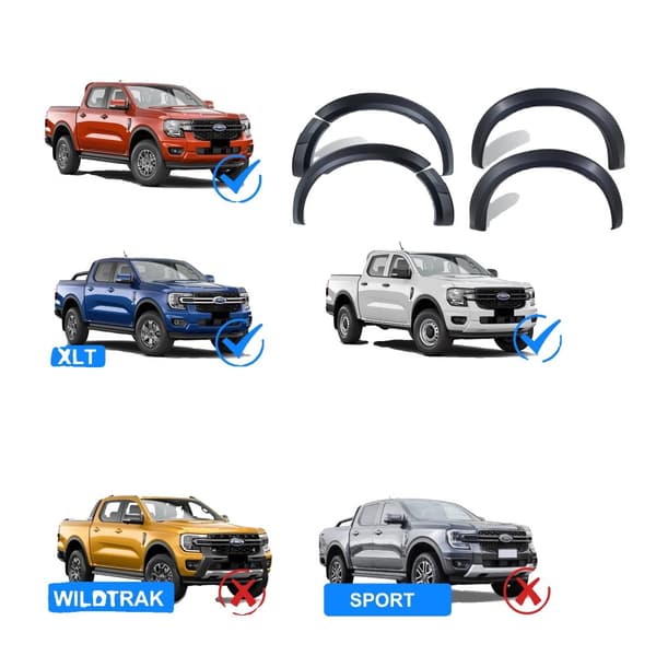 Mattsvarta svarta stänkskärmar, hållbart ABS-material, enkel självinstallation,XLT XLSXLT XLS