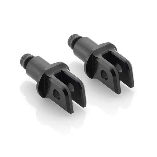Rizoma Pilot -jalkatappien Sovittimet Pe677 2 Yksiköitä Musta 18 mm