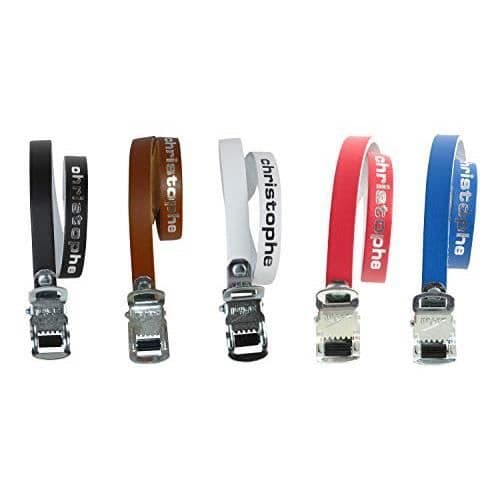 Set med 2 mörkbrunt läder cykel tåklämmor ZEFAL Christophe 516 - One size