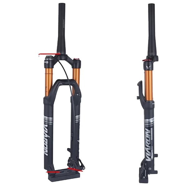 MTB forgaffel, gennemgående aksel, rebound justering, 29 Manuel 100x15