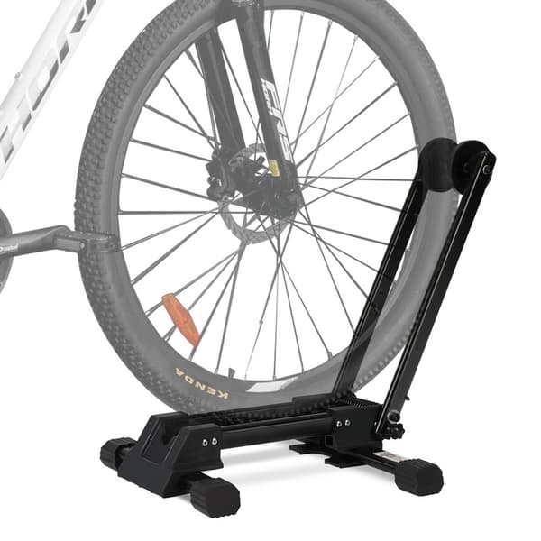 Cykelställ för cykelparkering Hjulparkering med tvåaxlig fjäder Fällbar Svart