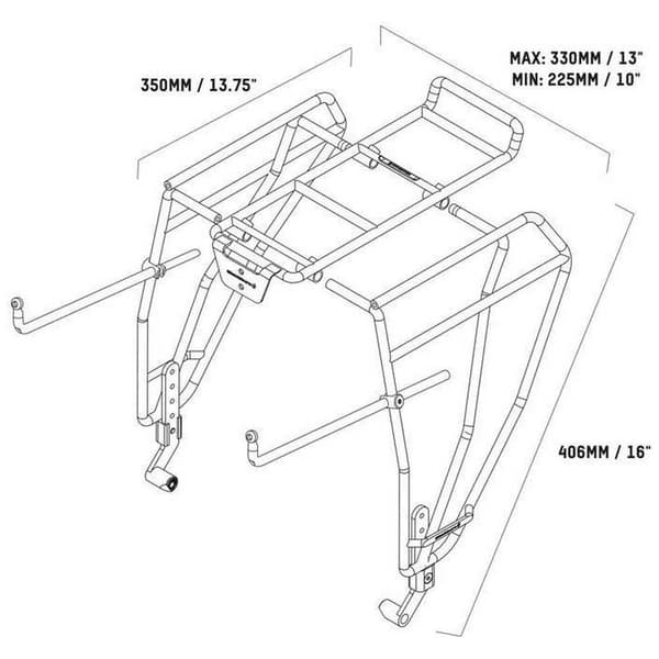 Blackburn Laukku Teline Outpost Musta 26-29´´