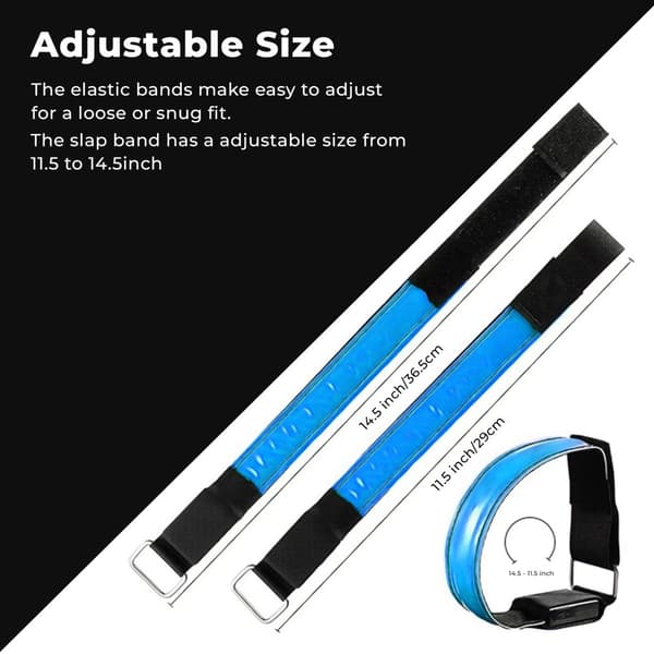 2-Pack Uppladdningsbar LED-Armband – Högsynlighets Löparljus
