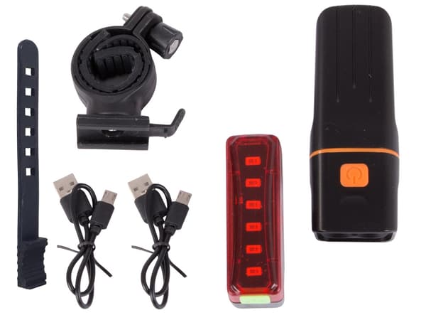 Cykelljus Fram och Bak LED – USB-Uppladdningsbar medPowerbank