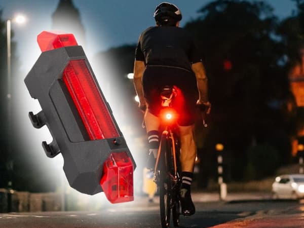 Cykellygte LED foran og bagpå - USB-genopladelig
