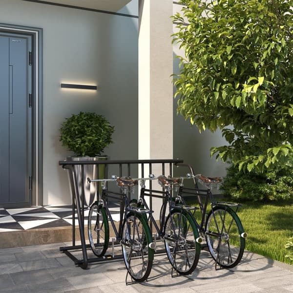 Cykelställ, 114x58x75 cm, Svart