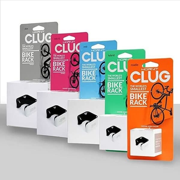 HORNIT Clug Roadie väggmonterat cykelställ - Ultrakompakt cykelställ för 23 till 32 mm däck