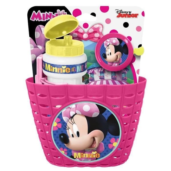 Minnie Mouse korg + burk + klocka - DISNEY - Rosa, vit och gul - För barn