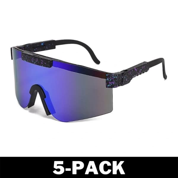 Polariserade Sportsolglasögon Unisex Blå / Svart