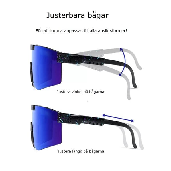 Polariserade Sportsolglasögon Unisex White Peach