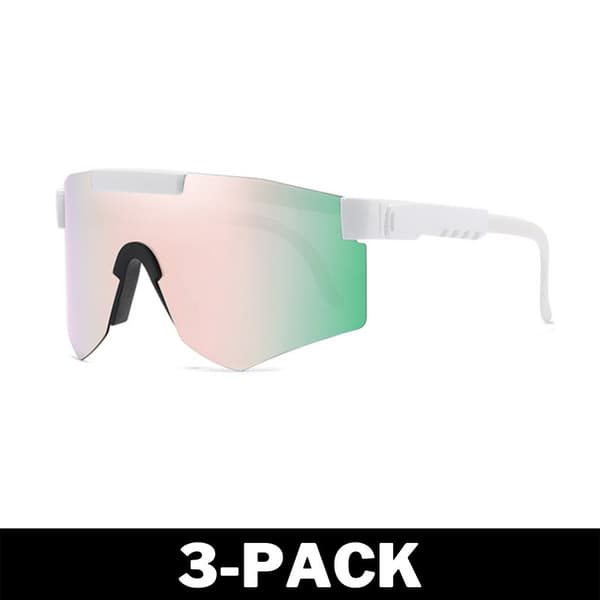 Polariserade Sportsolglasögon Unisex White Peach