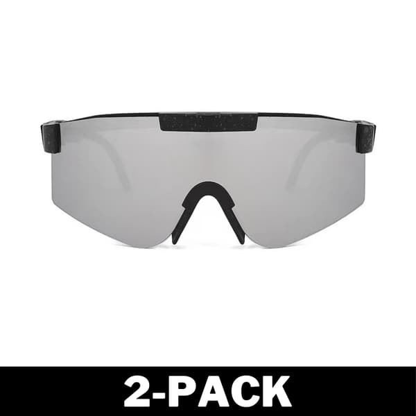 Polariserede Sportssolbriller Unisex Sølv / Sort