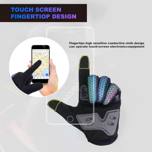 XL Anti-Slip Gel Pad Cykelhandskar Gel Pad Kort halvfinger Cykelhandskar Andas utomhussporter Män MTB-cyklar Handskar med pekskärm