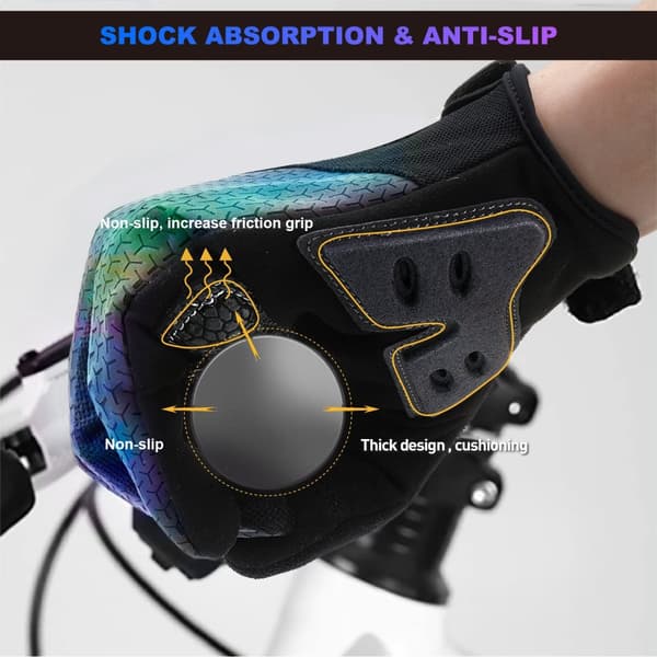 XL Anti-Slip Gel Pad Cykelhandskar Gel Pad Kort halvfinger Cykelhandskar Andas utomhussporter Män MTB-cyklar Handskar med pekskärm
