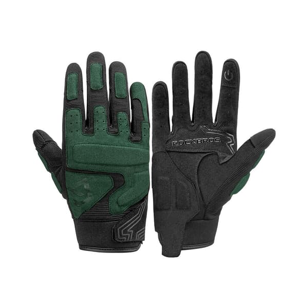 ROCKBROS MT003 handsker motorcykel helfingerhandsker touchscreen cykel Grøn L