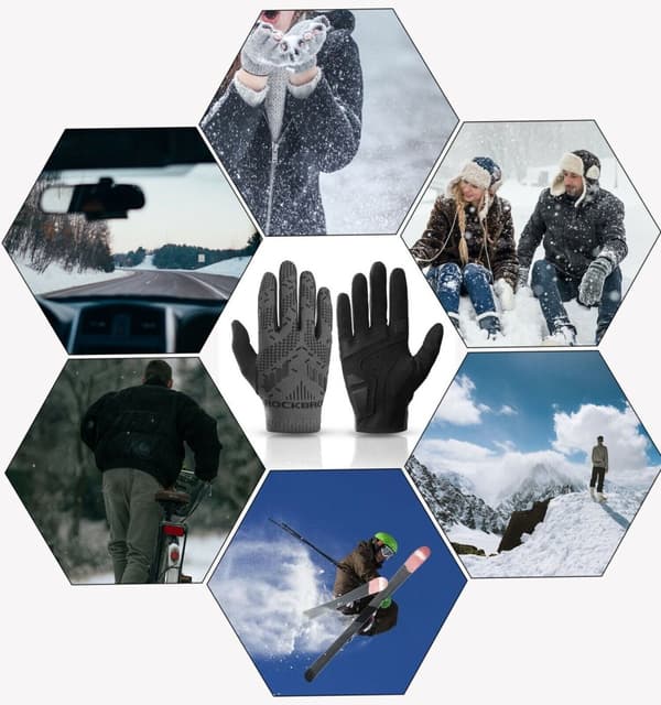 ROCKBROS S255 -käsineet Pyöräilyhanskat Fall kosketusnäyttö Outdoor Sports M-2XL