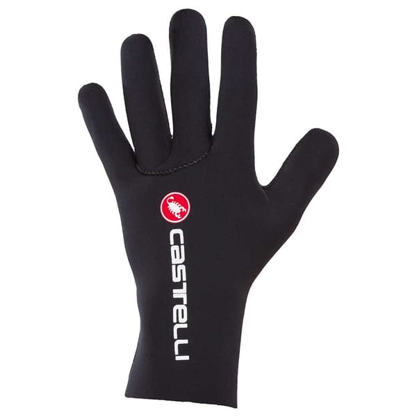 Castelli Långa Handskar Diluvio Svart 2XL Man