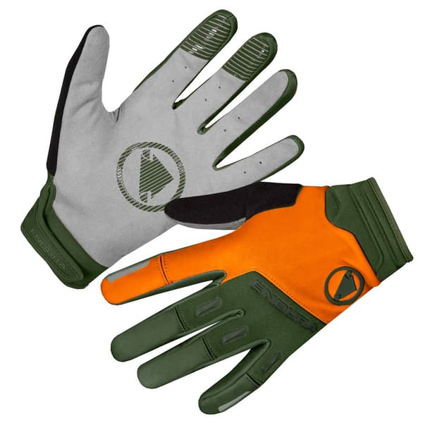 Endura Lange Handsker Singletrack Grøn,Orange M Mand