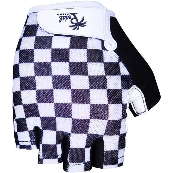 Pedal Palms Korte Handsker Checker Hvid,Sort XL Mand