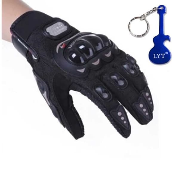 LYT® Par Svarta Helfingerhandskar Skydd Motorcykel Cykelsport för män M