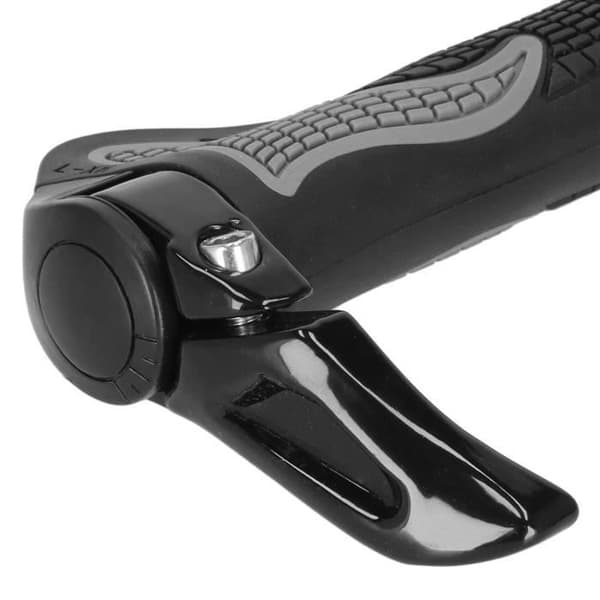 SPRINGOS® Ergonomiska cykelgrepp i mjukt halkfritt gummi 14 cm - Svart