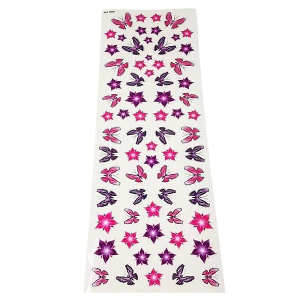 Dekorativa klistermärken Blommor och fjärilar, Bord 48 x 17,5 cm