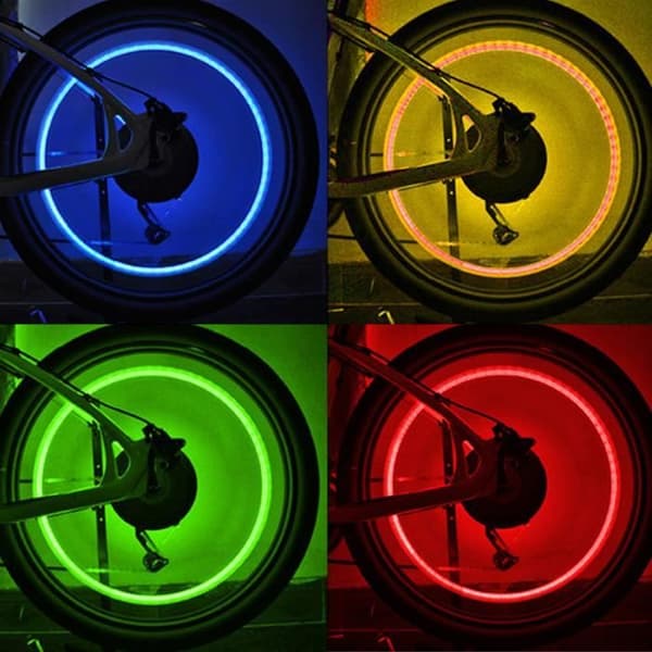 CYKEL TILLBEHÖR,001 Röd--2st Cykel Neon LED Hjulventilkåpor,Billjus,Cykeltillbehör,L