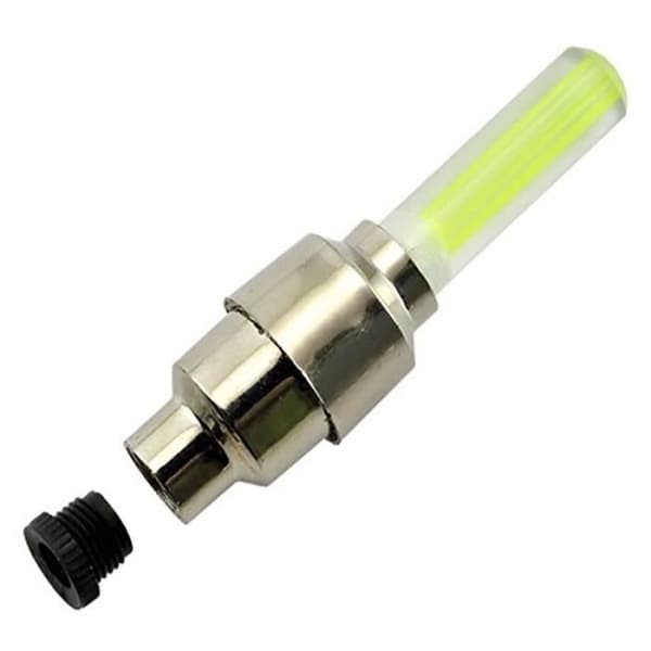 Cykeldekoration, Cykelgasmunstycke, 4 st, Glow Sticks, Ventilkärna, Hjulljus, LED-ekrar, Lampa - Gul[C432]