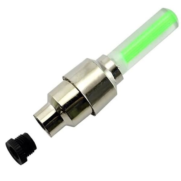Cykeldekoration, Cykelgasmunstycke, 4 st, Glow Sticks, Ventilkärna, Hjulljus, LED-ekrar, Lampa - Grön[B1110]