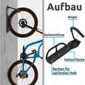 Miniatyrbild 3 av 4: MAVURA cykelväggfäste »cykelväggfäste cykelväggfäste«, för mountainbike, racercykel, e-cykel - hållare