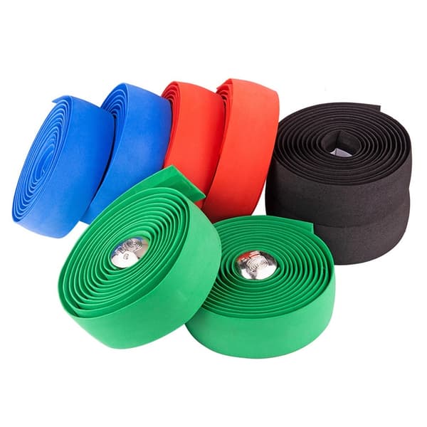 2 Rullar Cykelstyre Anti-Slip Tejp Tape Styre Wrap Strap - Svart