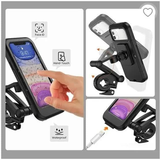 Vattentät Motorcykel Cykelhållare för Smartphone upp till 6,7 tum - GOBRO