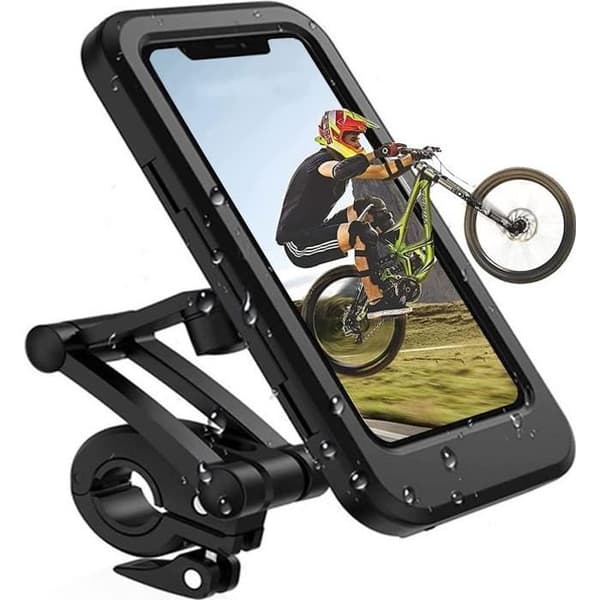 Motorcykeltelefonhållare, SPECOOL - Vattentät - Cykel - 360° - Regnskydd - Telefonhållare
