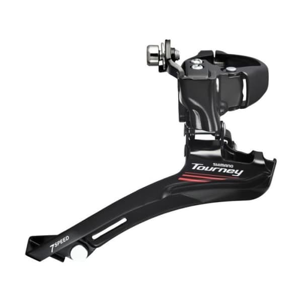 SHIMANO Tourney FD-A070 DS 2-växlad framväxel - Vit/svart - Kompatibel med 50t kedjedrev