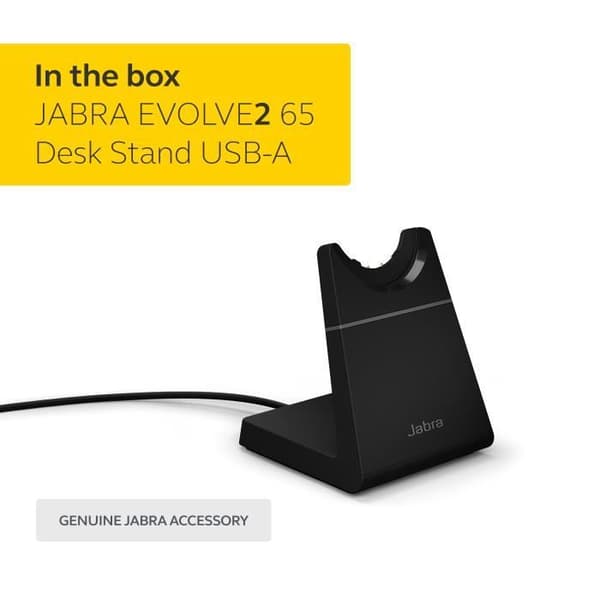 Laddningsstation - Jabra - Evolve2 65 - USB-A - Svart - Blandad