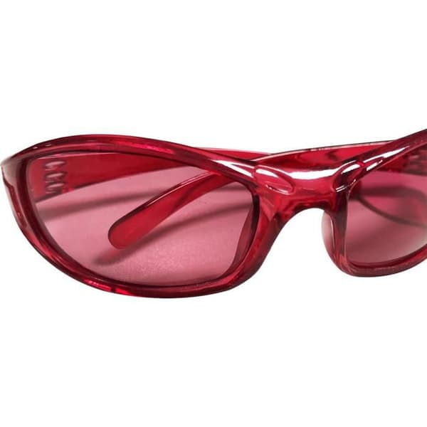 På cykel Plastiska rosa glasögon för flickor: skyddsglas, säker och stilfull design.