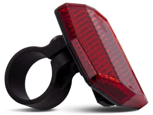 Röd bakre cykelreflektor under sadeln med svart fäste för barnens sparkcykel Sun Baby