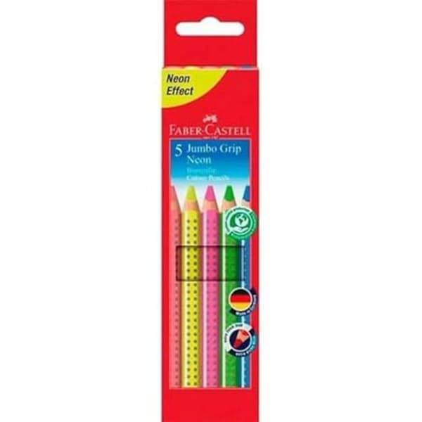 Färgpennor - Faber-Castell - Neon multicolor - 5 enheter - För barn - Blandat