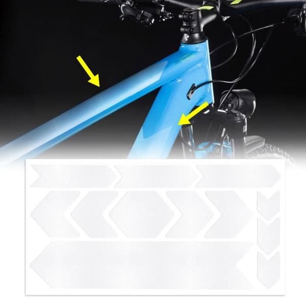 Rhino klistermärkesset för MTB ram skydd, transparent, 35 x 17.5 cm