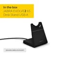 Miniatyrbild 4 av 4: Laddningsstation - Jabra - Evolve2 65 - USB-A - Svart - Blandad