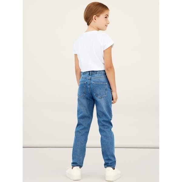 Flickjeans NAME IT Rosa Dnmatando - Blå - Hög midja - Förstörd effekt - 8 år