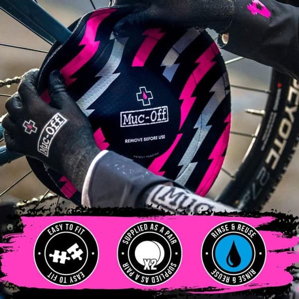 Muc-Off Cykelskyddande skivbromsskydd, set med 2 - Perfekt för att skydda din cykel under transport och under