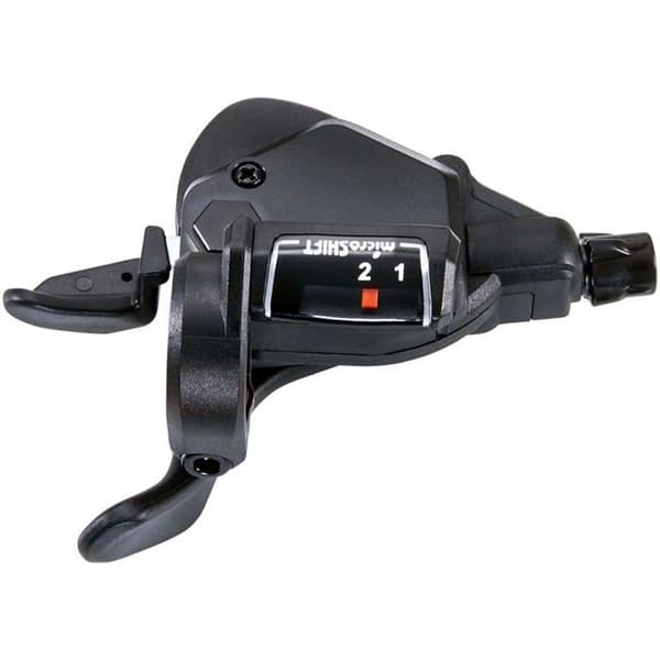 Microshift - TS39-2L - x Ensemble av växelspakar för mountainbike, Silver, XL 61-65cm