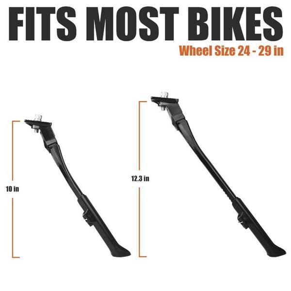 Bv - BV-KA76 - justerbar stötta med ett dolt fjärrlås för cykel 24-29 tum cykelstötta (Silver)